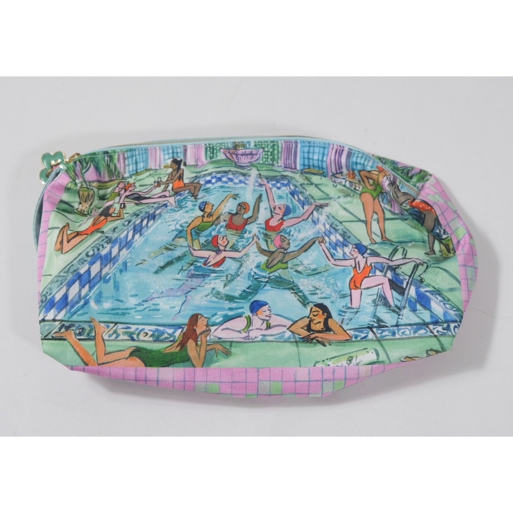 Estee Lauder Makeup Bag Women OS Multicolor Swimming Pool Recycled Fabric Pouch